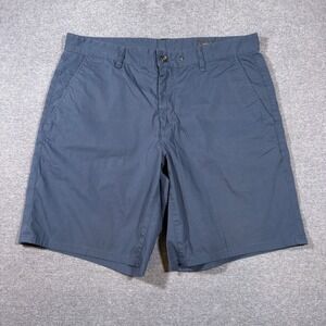 Rag & Bone Chino Shorts Mens 34 Navy Blue Cotton Blend Casual Summer Flat Front